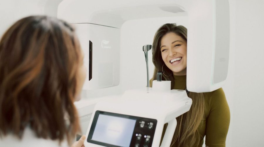 Patient receiving a CBCT scan in Mint Hill NC