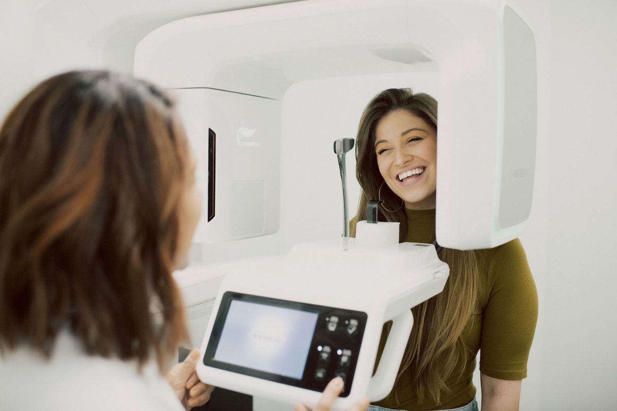 Patient receiving a CBCT scan in Mint Hill NC