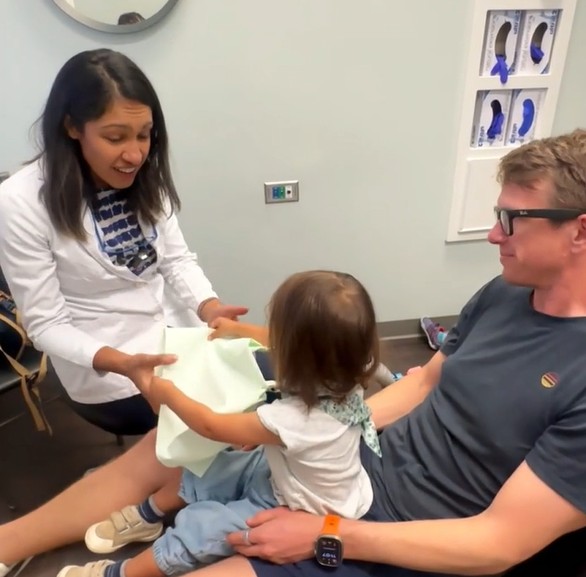Child airway consultation with a dentist assessing the child’s breathing and oral health