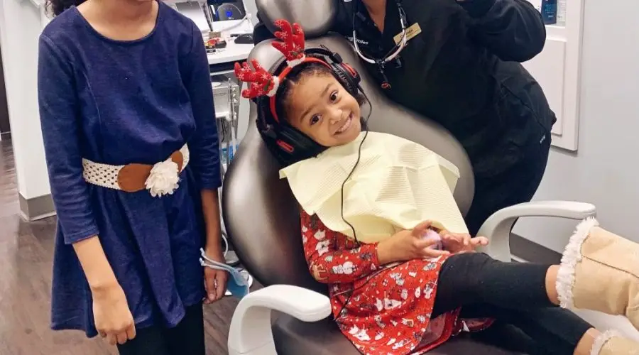 Child getting an orthodontic evaluation by a Mint Hill dentist
